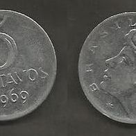 Münze Brasilien: 5 Centavos 1969