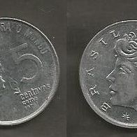 Münze Brasilien: 5 Centavos 1976