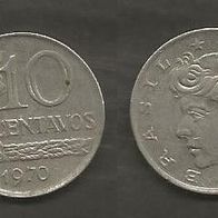 Münze Brasilien: 10 Centavos 1970