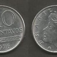 Münze Brasilien: 10 Centavos 1976