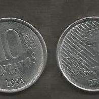 Münze Brasilien: 10 Centavos 1996