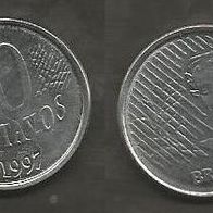 Münze Brasilien: 10 Centavos 1997