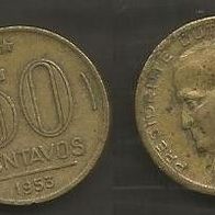 Münze Brasilien: 50 Centavos 1953