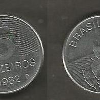 Münze Brasilien: 5 Cruzeiros 1982