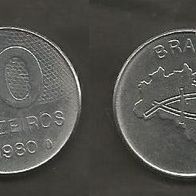 Münze Brasilien: 10 Cruzeiros 1980