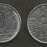 Münze Brasilien: 10 Cruzeiros 1990