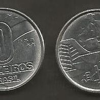 Münze Brasilien: 10 Cruzeiros 1991