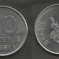 Münze Brasilien: 20 Cruzeiros 1981
