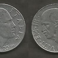 Münze Italien Alt: 20 Centisimi 1941 - R , geriffelter Rand - Magnetisch