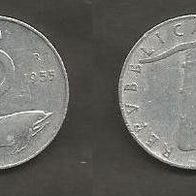 Münze Italien: 5 Lire 1955