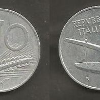 Münze Italien: 10 Lire 1974