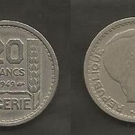 Münze Algerien: 20 Franc 1949