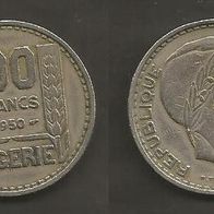Münze Algerien: 100 Franc 1950