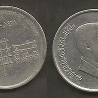 Münze Jordanien : 10 Piaster 2000