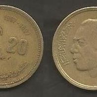 Münze Marokko: 20 Centimes 1987