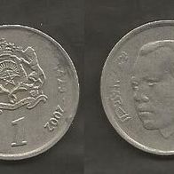 Münze Marokko: 1 Dirham 2002