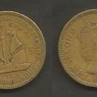 Münze Ost Karibische Staaten: 5 Cent 1956