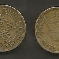 Münze Hong Kong: 5 Cent 1949