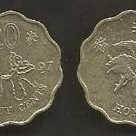 Münze Hong Kong: 20 Cent 1997