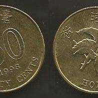 Münze Hong Kong: 50 Cent 1998