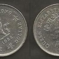 Münze Hong Kong: 1 Dollar 1988