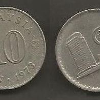 Münze Malaysia: 10 Sen 1973