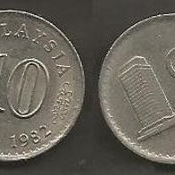 Münze Malaysia: 10 Sen 1982