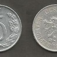 Münze Tschecheslowakei: 5 Hellar 1954