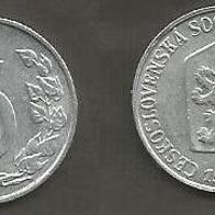 Münze Tschecheslowakei: 5 Hellar 1967