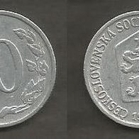 Münze Tschecheslowakei: 10 Hellar 1962