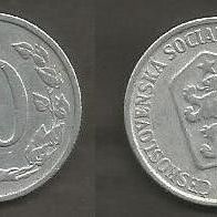 Münze Tschecheslowakei: 10 Hellar 1966