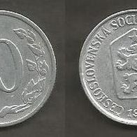 Münze Tschecheslowakei: 10 Hellar 1969