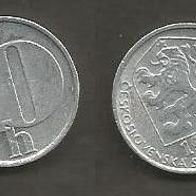 Münze Tschecheslowakei: 10 Hellar 1975