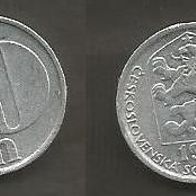 Münze Tschecheslowakei: 10 Hellar 1980