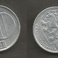 Münze Tschecheslowakei: 10 Hellar 1981