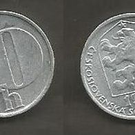 Münze Tschecheslowakei: 10 Hellar 1983