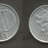 Münze Tschecheslowakei: 10 Hellar 1984