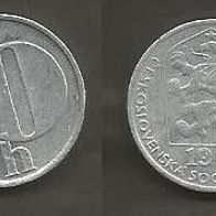 Münze Tschecheslowakei: 10 Hellar 1989