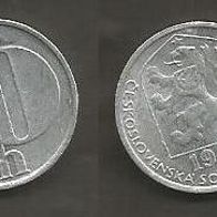 Münze Tschecheslowakei: 10 Hellar 1990