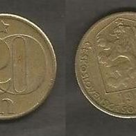 Münze Tschecheslowakei: 20 Hellar 1984