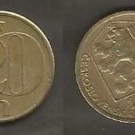 Münze Tschecheslowakei: 20 Hellar 1985