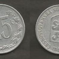 Münze Tschecheslowakei: 25 Hellar 1962