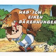 Postkarte mit Obelix: Hab? ich einen Bärenhunger!