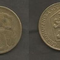 Münze Tschecheslowakei: 1 Koruna 1990