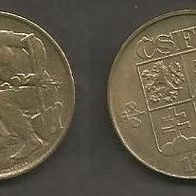 Münze Tschecheslowakei: 1 Koruna 1991