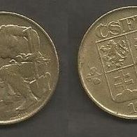 Münze Tschecheslowakei: 1 Koruna 1992