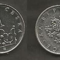 Münze Tschecheslowakei: 1 Koruna 1996