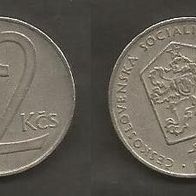 Münze Tschecheslowakei: 2 Koruna 1972