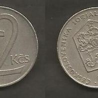 Münze Tschecheslowakei: 2 Koruna 1973