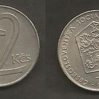 Münze Tschecheslowakei: 2 Koruna 1974